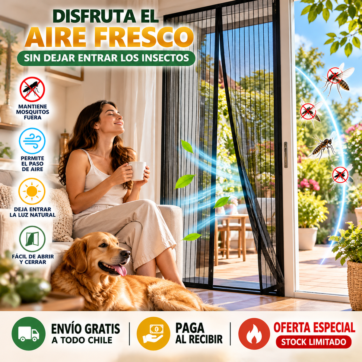 Malla Anti mosquitos de Puerta