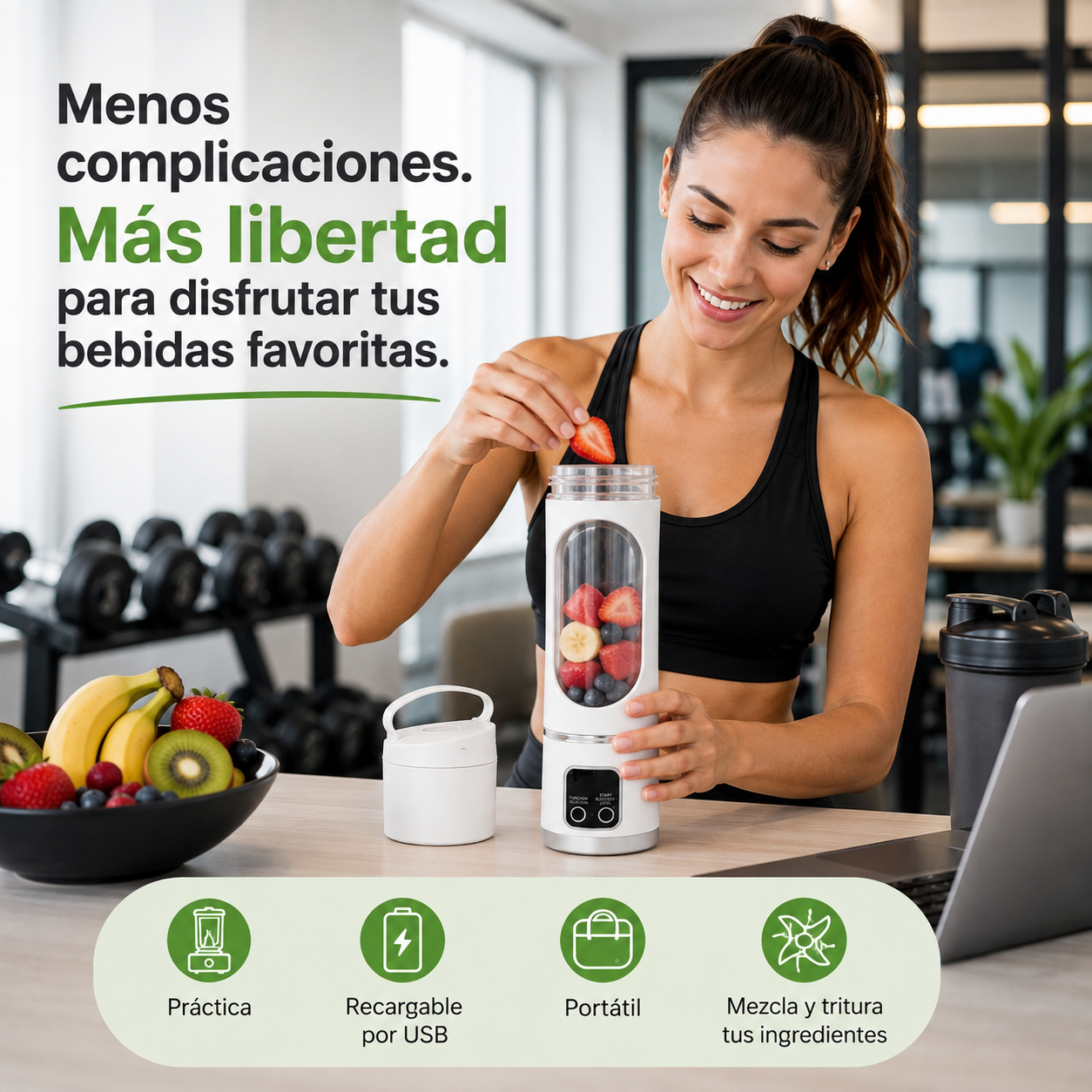Vaso Licuadora Portatil Recargable Usb