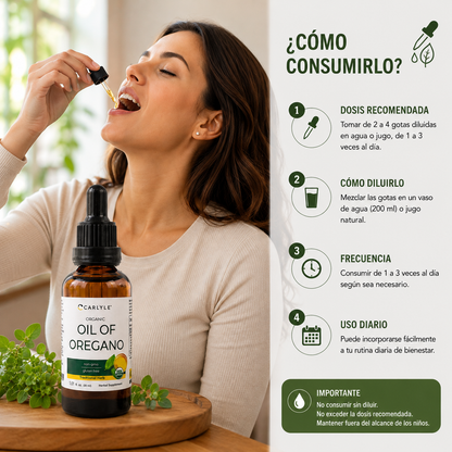 Aceite de Orégano - Antioxidante, Antiinflamatorio, Antimicrobiano