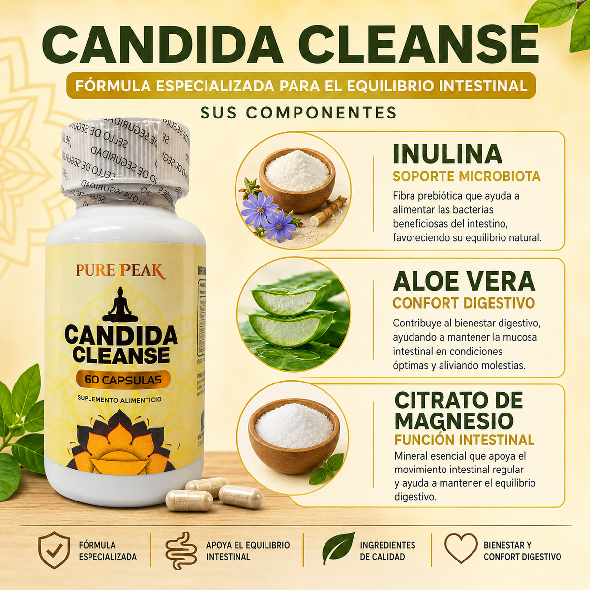 Candida Cleanse - Suplemento Antifúngico y Depurativo
