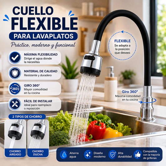 Adaptador Flexible Manguera Lavaplatos