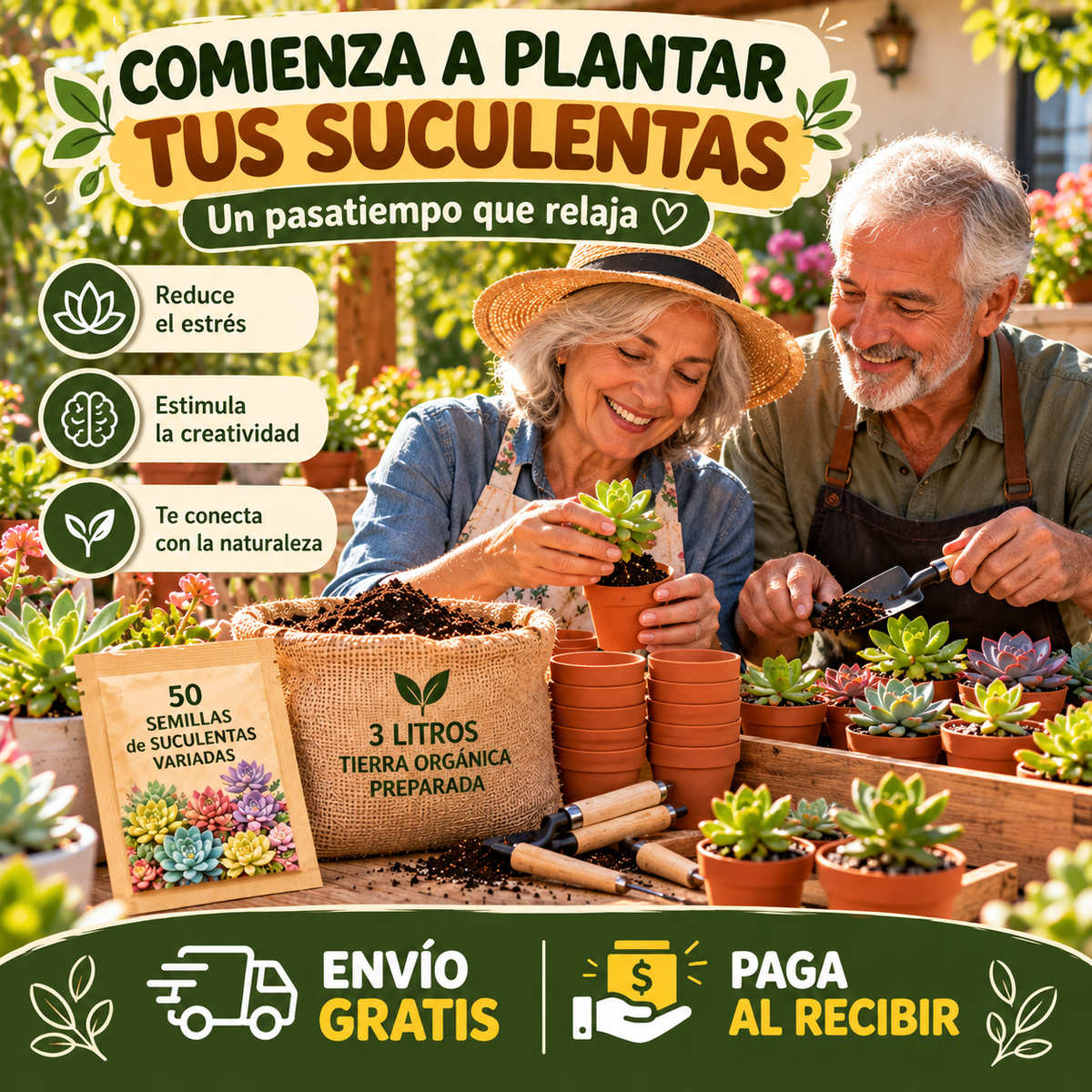 Mega Pack 50 Semillas Suculentas Premium