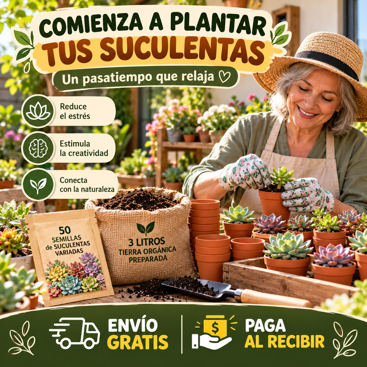 Mega Pack 50 Semillas Suculentas Premium