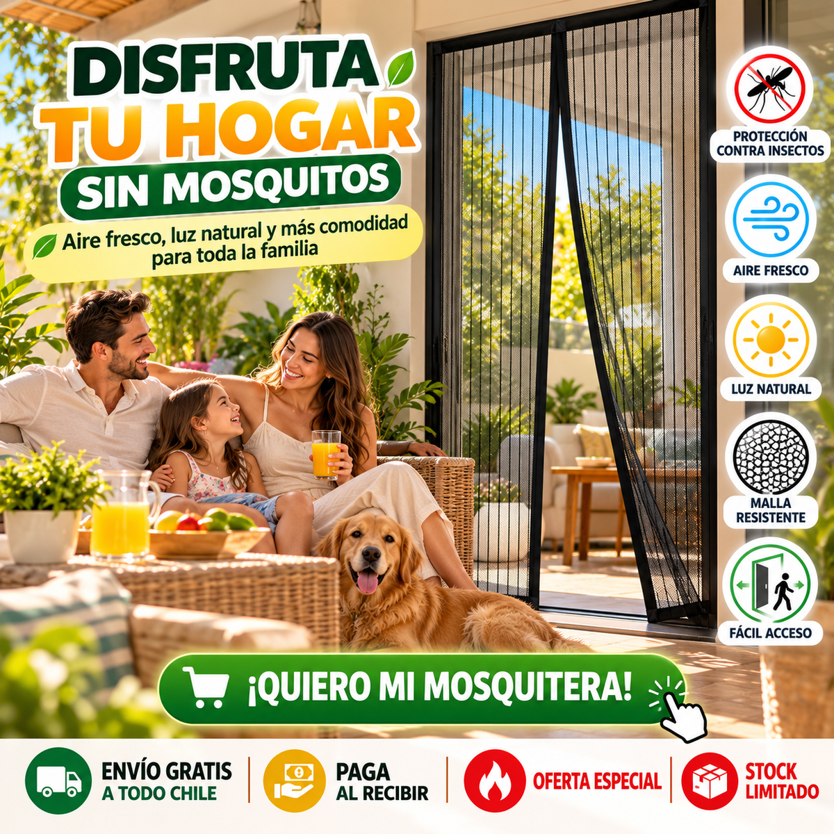 Malla Anti mosquitos de Puerta